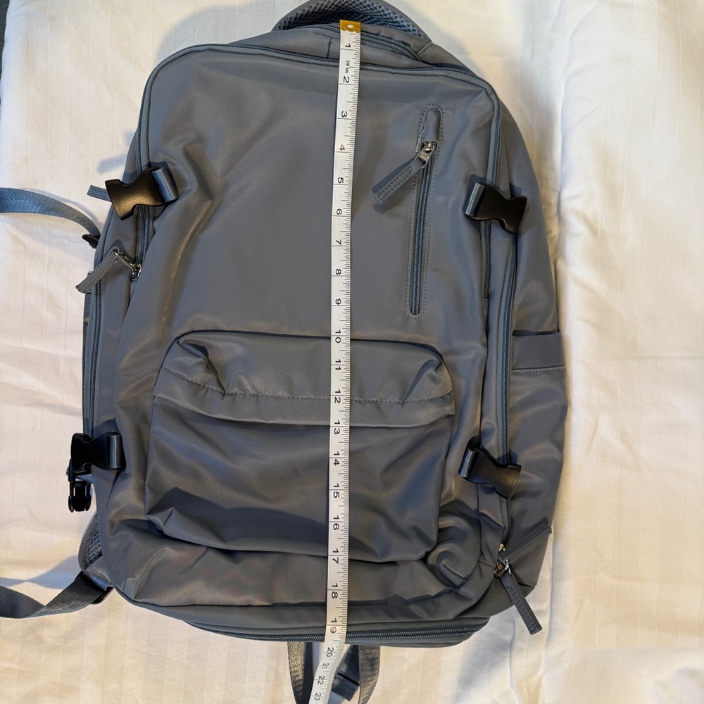 Large Gray Backpack- Carry On Size